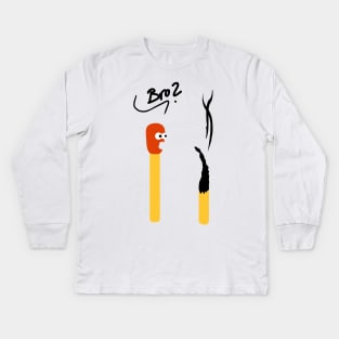 Funny Matchstick Kids Long Sleeve T-Shirt